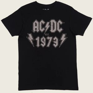 AC/DC Black and Gray Short Sleeve Tee